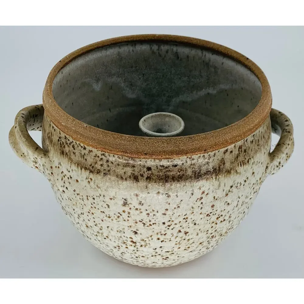 Pottery Steamer Asian Pot Studio Art Funnel Chimney Ceramic Cooking Imperfect